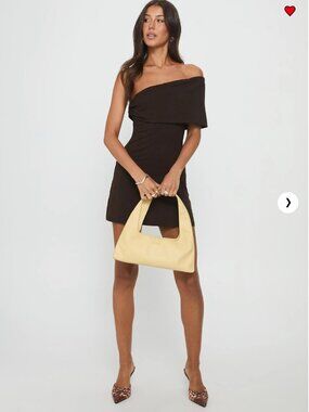 Laurencia One Shoulder Mini Dress Chocolate